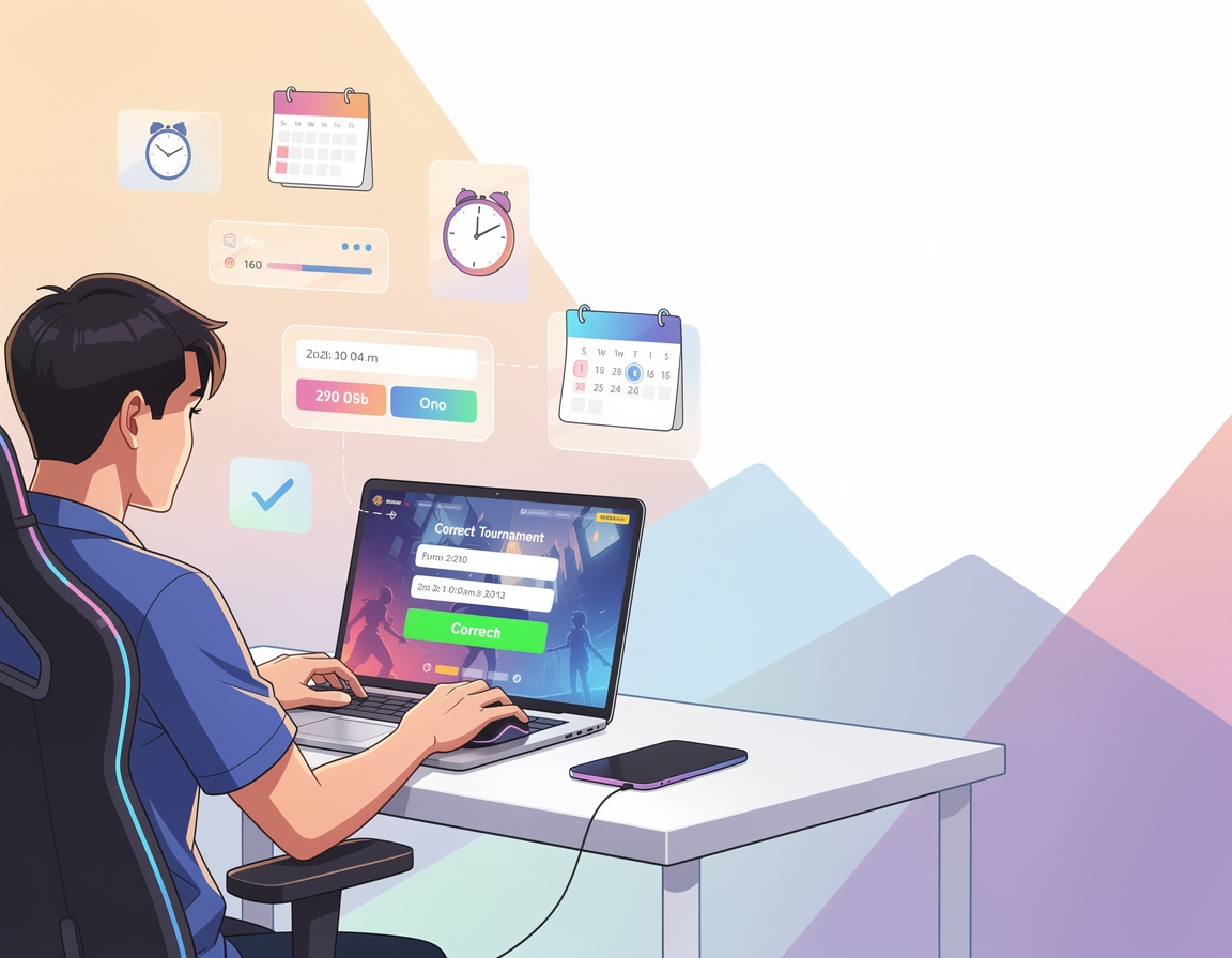 Ilustrasi cara daftar turnamen online tanpa salah jadwal untuk turnamen game online lion899